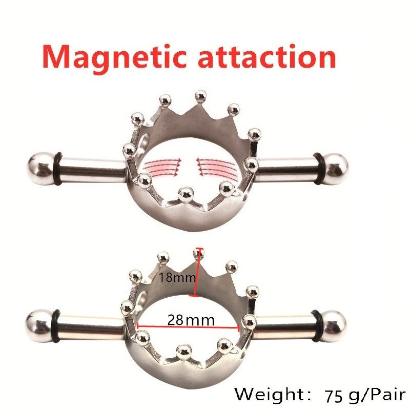 Metal Female Crown Breast Clamp Nipple Depression Brace Couple Fast Musical Instrument Adult Sex Product Toy