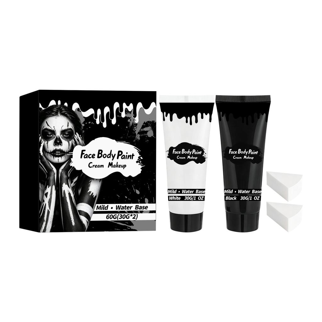 Halloween Face & Body Paint Set Party Skeleton Makeup Realistic Effect Cosplay Props