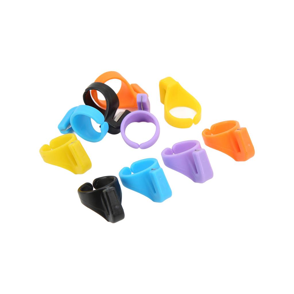 10pcs Ring Cutter Split Knife Design Automatical Unfold Plastic Material Safe Incisive Different Colors Knife Rings