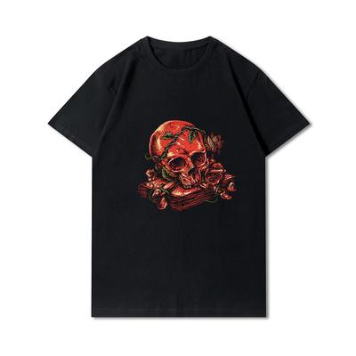 Plus Size 30 Muster Baumwolle Sommer Harajuku Männer T-Shirt Totenkopf Print T-Shirts Rundhals T-Shirt Casual Tops