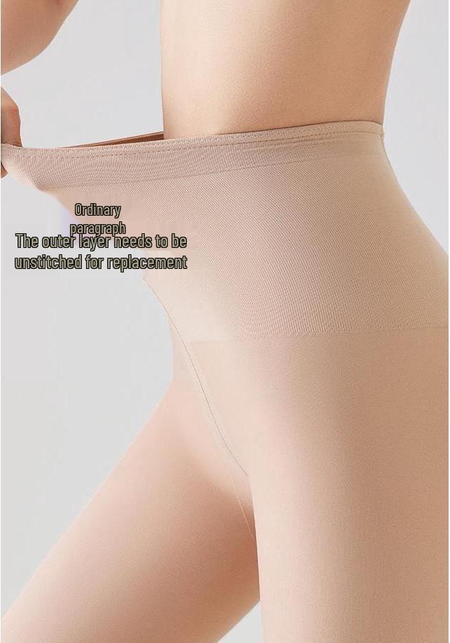 Double-Layer Sheer Tights: Thin for Spring/Autumn, Thick for Winter, Non-Pilling Natural Skin Tone Velvet Stockings.