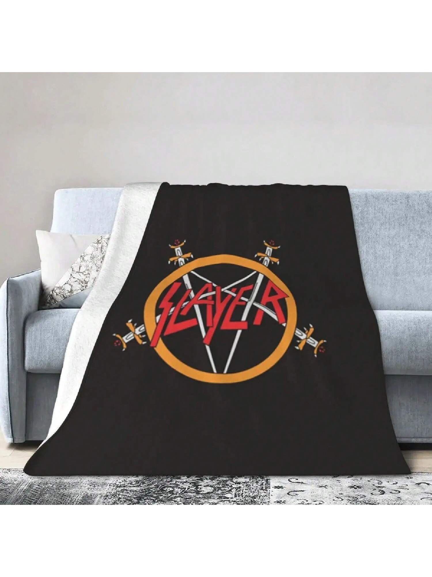 Heavy Slayer Emblem Essential T-Shirt Small Ultra-Soft Fine Flannel Blanket S