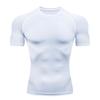 Men's Quick-Dry Sports Compression Short Sleeve Shirt for Running & Cycling