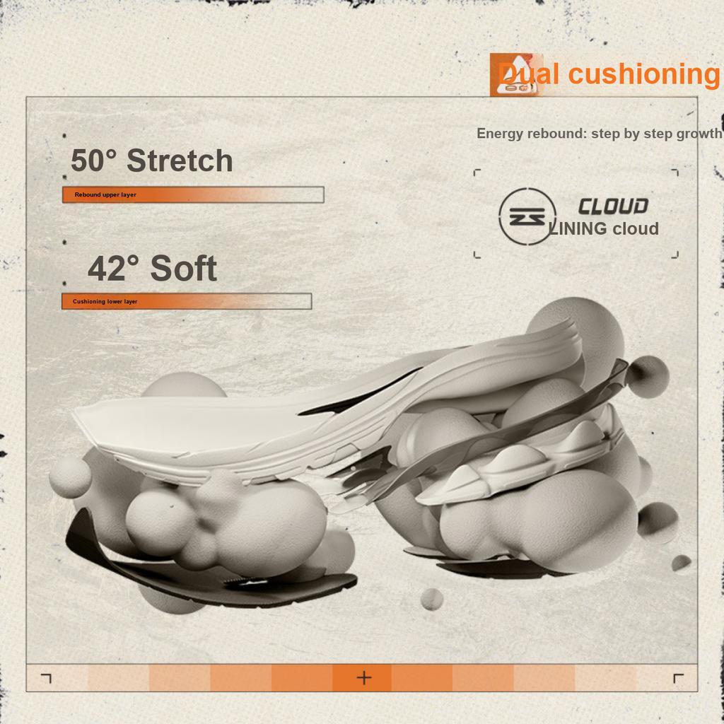 Li Ning Fuyiao 2.0 Trail Classic Retro Double Cushioning Stable Support Fabric Non-Slip Wear-Resistant Low-Top Casual Running Shoes ARXU011-3