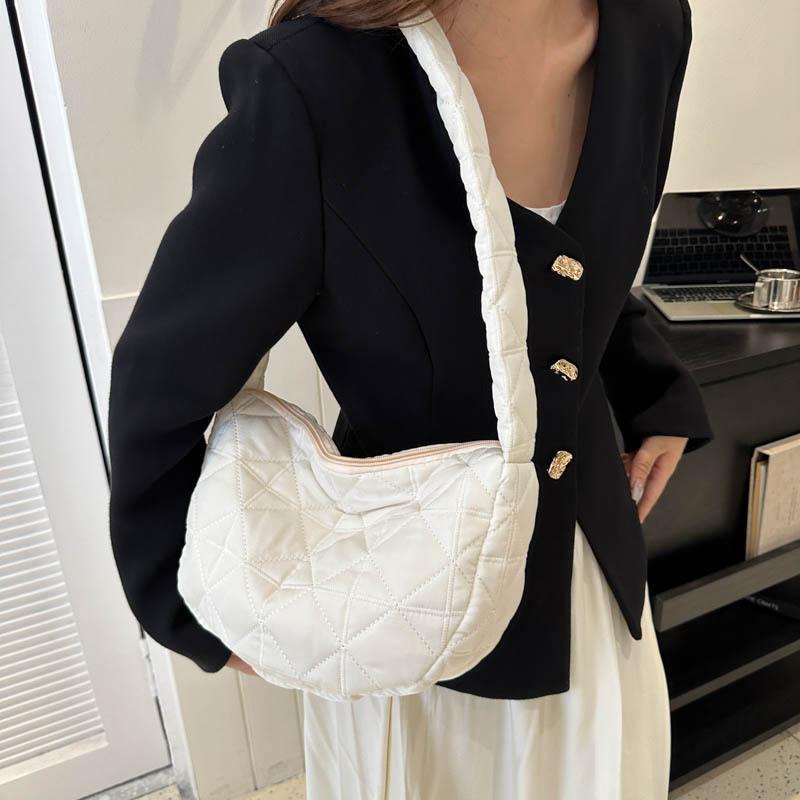 Trendy Black And White Oxford Cloth Tote Bag For Women Stylish Casual Crossbody Bag