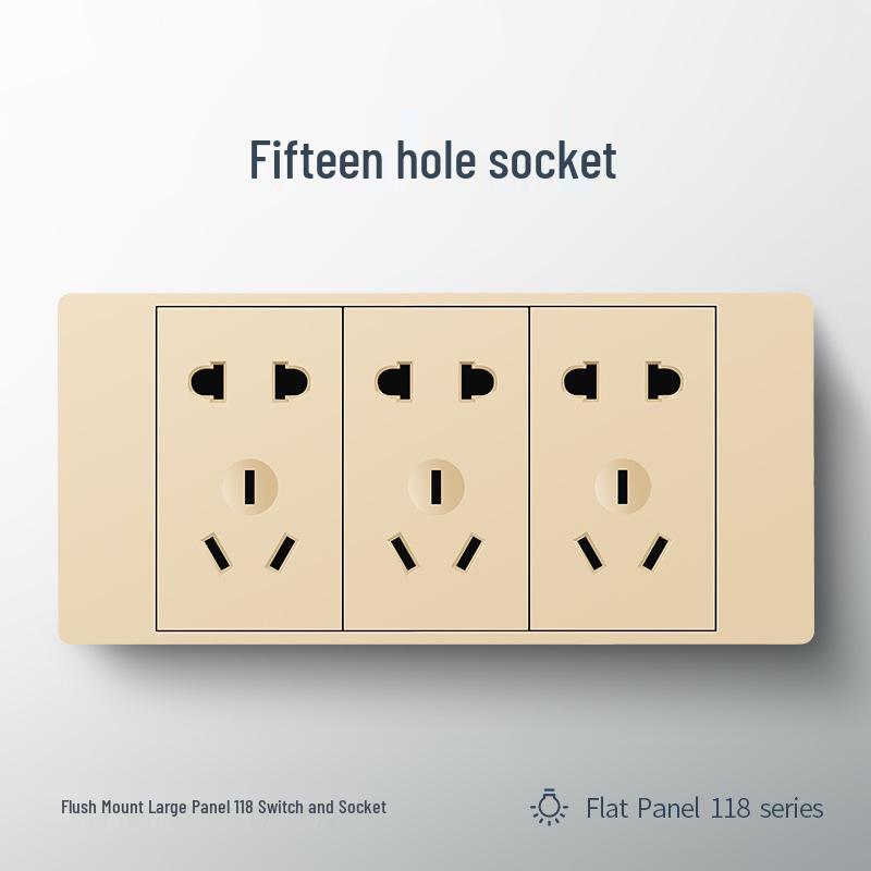 International Electric 118 Type Concealed Multi-Hole Panel: 16A, 6-Hole, 9-Hole, 12-Hole Switch and Socket.