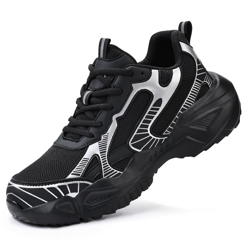 

Новая рабочая обувь, европейский стандарт, обувь со стальным носком, защитная мужская спортивная обувь, защитная обувь с защитой от проколов 44 чёрный