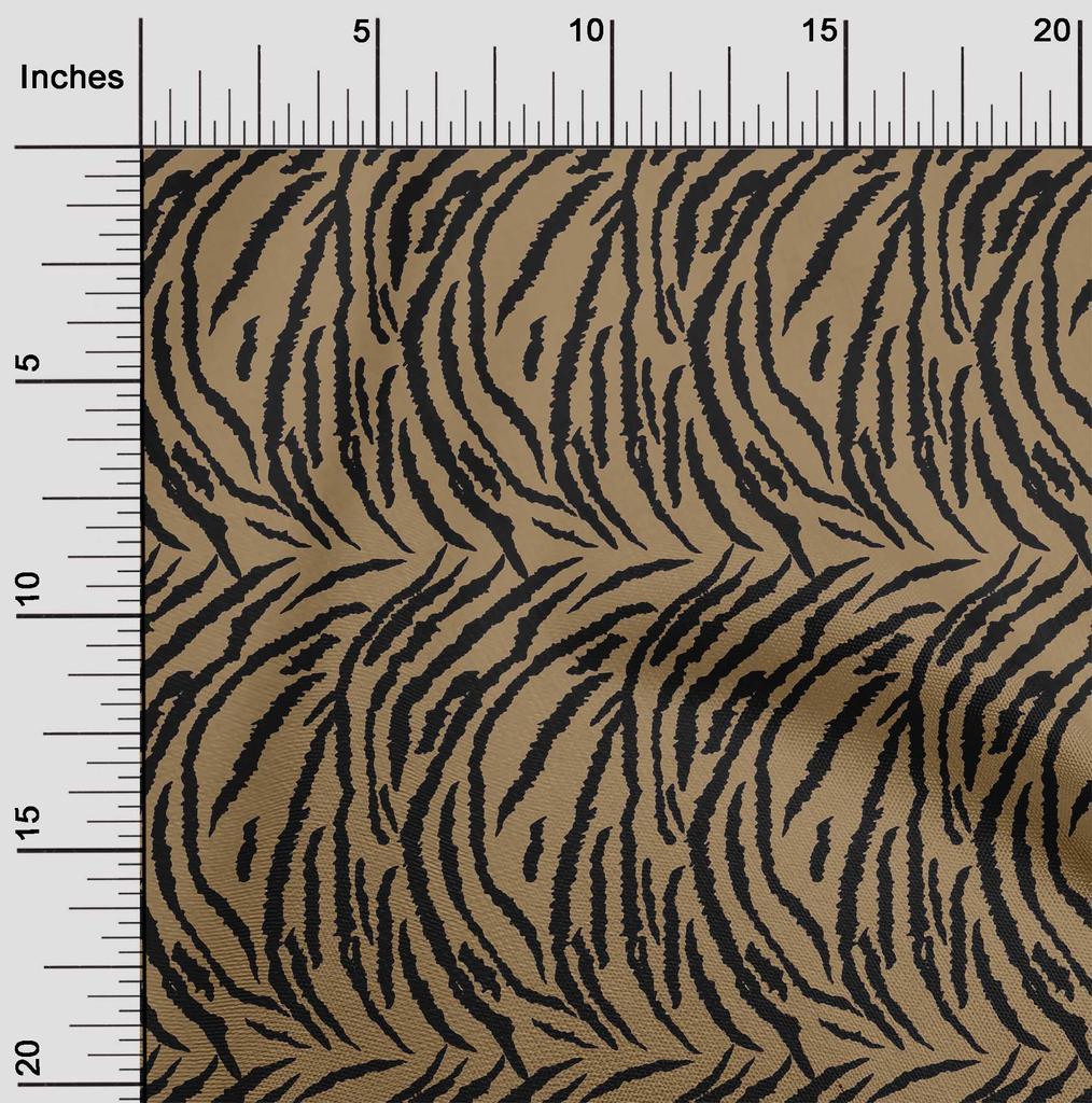 oneOone Cotton Flex Lime Green Fabric Tiger Animal Skin Sewing Fabric By The Yard Printed Diy Clothing Sewing Supplies 40 Inch