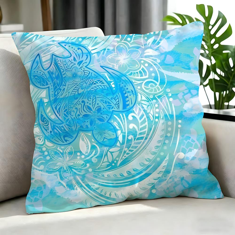 Art LLight blue ocean rippled Cushion Cover Cushion Cover Set Pcs x x x Pillowcase Decorative Sofa Home Decor