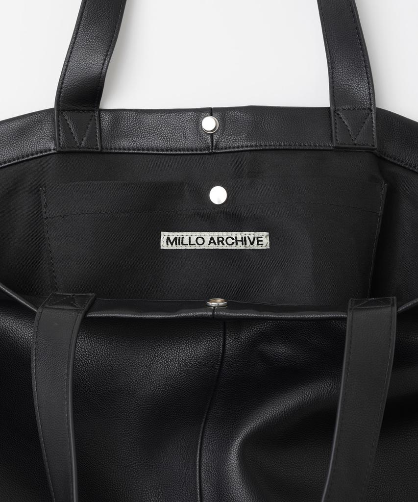 Millo Archive Per Leather Tote Bag [Black]