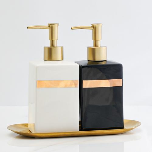 Bathroom Hand Sanitizer Soap Dispenser Gold Press Ceramic Lotion Bottle Hand Sanitizer Dispenser Bottle Bathroom Accessories