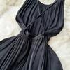 Sexy Backless Sling Skirts High Sense Vacation Wear Waist Hugging Slimming Mopping Floor Long dress Seaside Beach dress