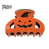 Durable Hair Claw Halloween Themed Claw, Hollow Pumpkin Design Clip, Strong Clip Grip Shower Back Head for Party Daily Wear