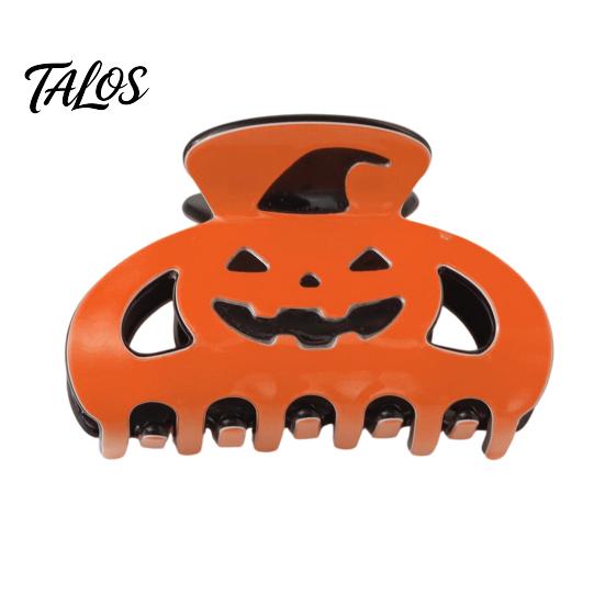 Durable Hair Claw Halloween Themed Claw, Hollow Pumpkin Design Clip, Strong Clip Grip Shower Back Head for Party Daily Wear