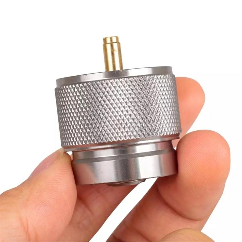 Corrosions Resistant Coppers Camp Gas Adapter Converter Folding Design For Safe Fuels Transfer During Outdoor Camping