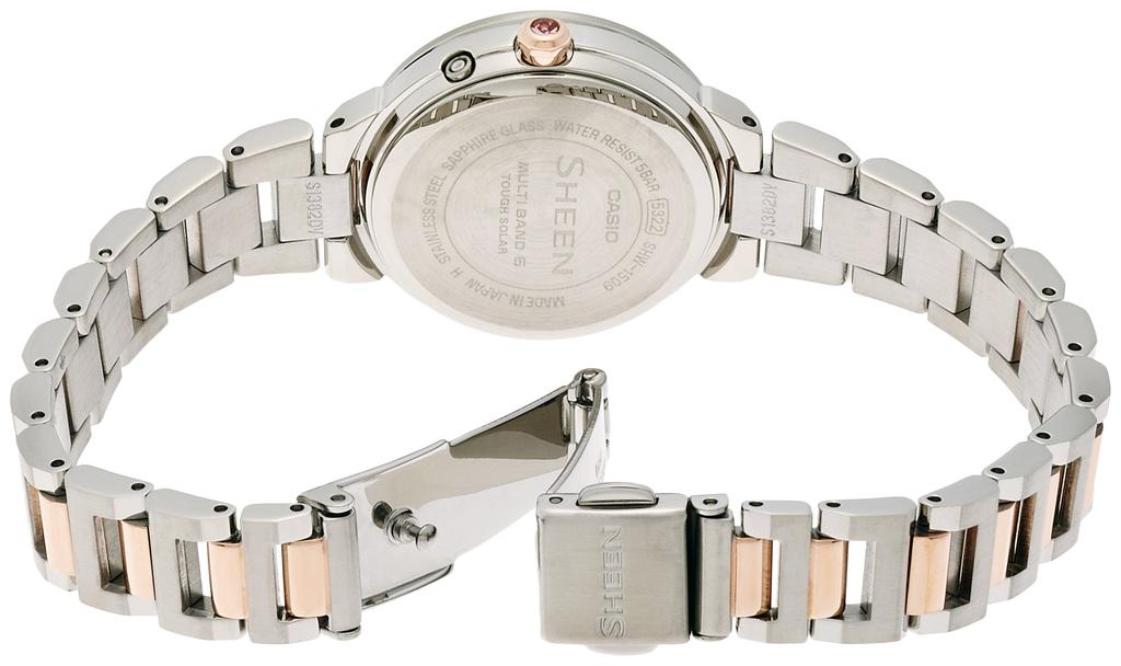 Casio Scene Voyage Series 6 Stations Silver Wristwatch, Solar, Radio-Controlled, Worldwide, SHW-1509SG-9AJF,