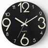 1PC 12inch Luminous Wall Clock Frameless Digital Clock Wall Mute Clock for Living Room Bedroom Wall Decor With Night Light