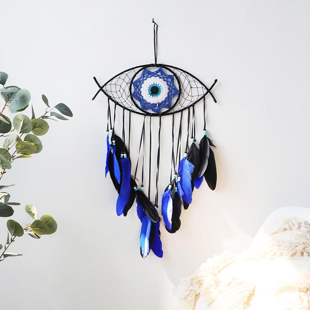 

Ловец снов Глаз Дьявола Ручной работы Гобелен Бохо Домашний декор Подвесной декор Настенное искусство Макраме Настенный декор для гостиной спальни