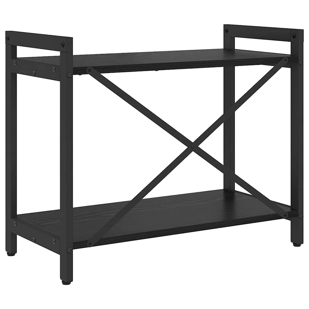 Bookshelf Black Oak Look 60 X 30 X 50 Cm Engineered Wood