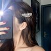 Girls Large Bb Clip Rhinestone Women Barrette Feather Hair Clips Crystal Hairpins Hair Side Clip