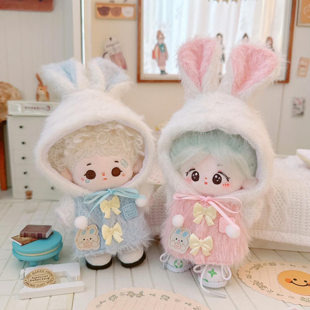 For 17cm Labubu Doll Clothes Fashion Soft Coat Doll Clothes Color Match Pants Dolls Accessories Cute Decoration Little Clothes