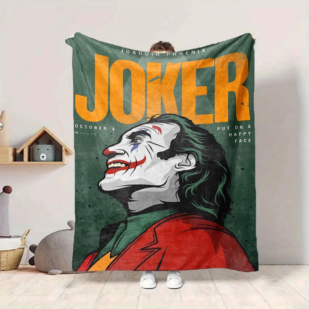 1pc Joker Flannel Blanket [Cozy Throw Blanket] For Sofa, Bed, Travel, Camping, Livingroom, Office, Couch, Chair, And Bed