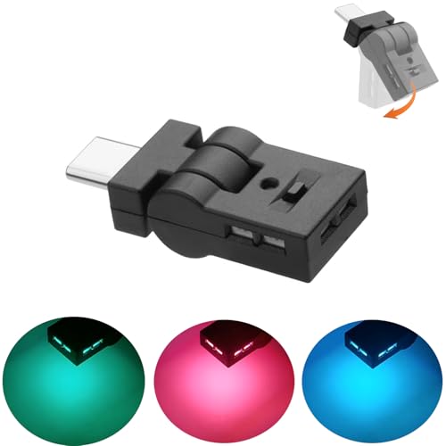 

aninako USB-подсветка Type-C LED USB Автомобильная подсветка салона 8 цветов RGB Диммируемая Вращающаяся на 180° Подсветка Автомобильные аксессуары Автоматическое освещение Легкая установка