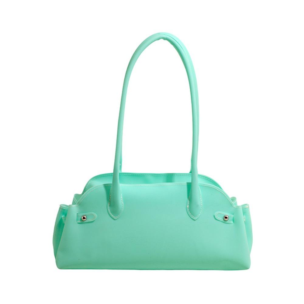 Dopamine Transparent Jelly Bag Solid Color Bowling Bag Travel Armpit Bags Summer