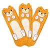 Banane Cat Print Animal Socks Set 3 D'or Women's (Orange, Pairs)