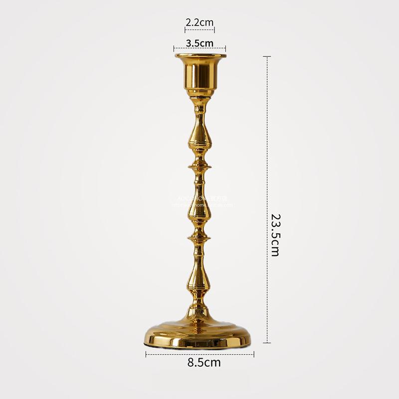 Vintage Messing Kandelaars Set van 3 Vierkante Basis Kaarsenhouders Home Tafelblad Bruiloftsfeest Decor Ornament