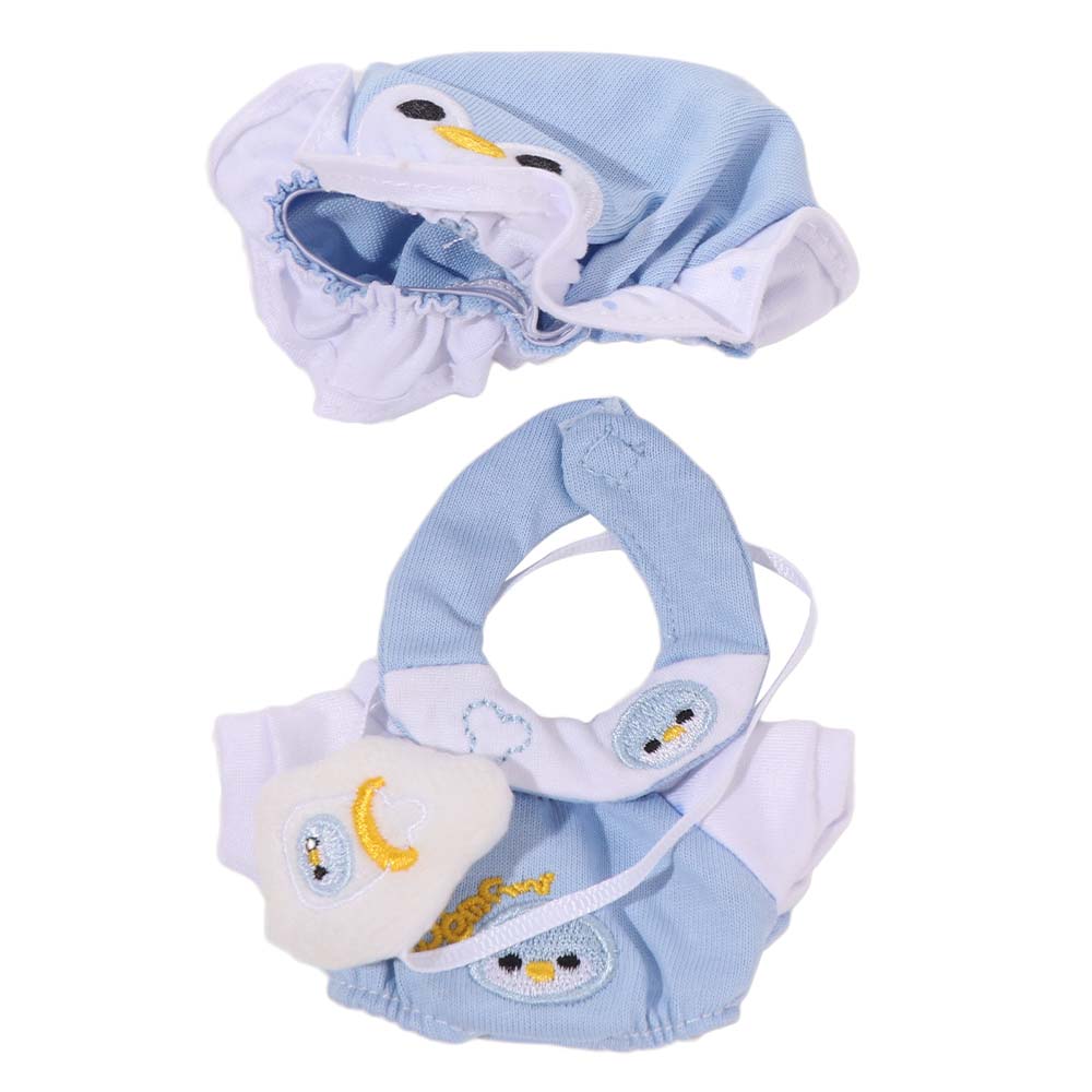 1 Set Pinguin Baby Baumwollpuppenkleidung Set Babyflasche 10cm Puppenkleidung Kindergeschenk