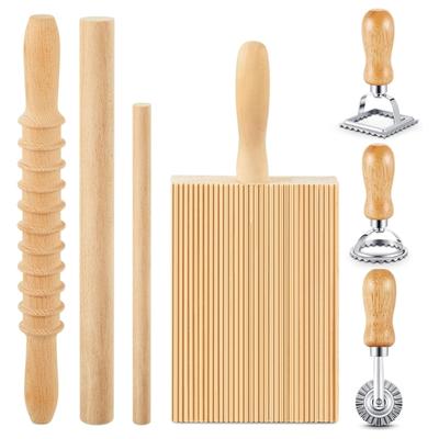 Gnocchi Pastas Making Tool Set Practical Gnocchi Maker Wood and Metal Texture for Handmade Pastas and Baking Enthusiasts