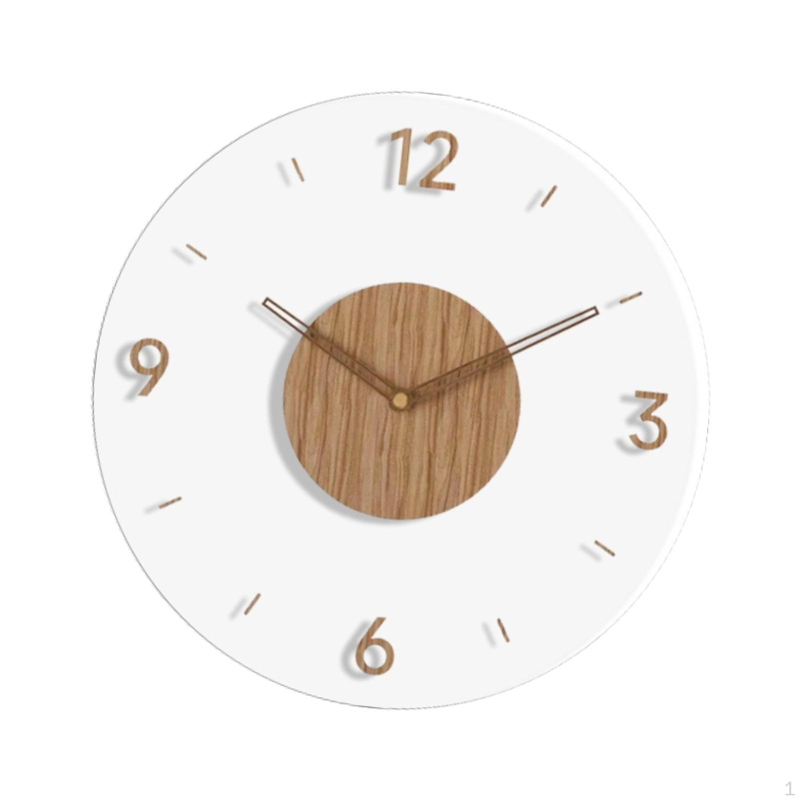 

Акриловые и декоративные часы, 30 см, бесшумный механизм, настенные часы для фермерского дома, ванной комнаты, отеля, Round