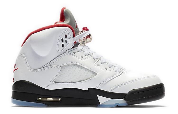 Jordan 5 Rouge Feu Rétro Languette Argentée 2020 GS 440888-102