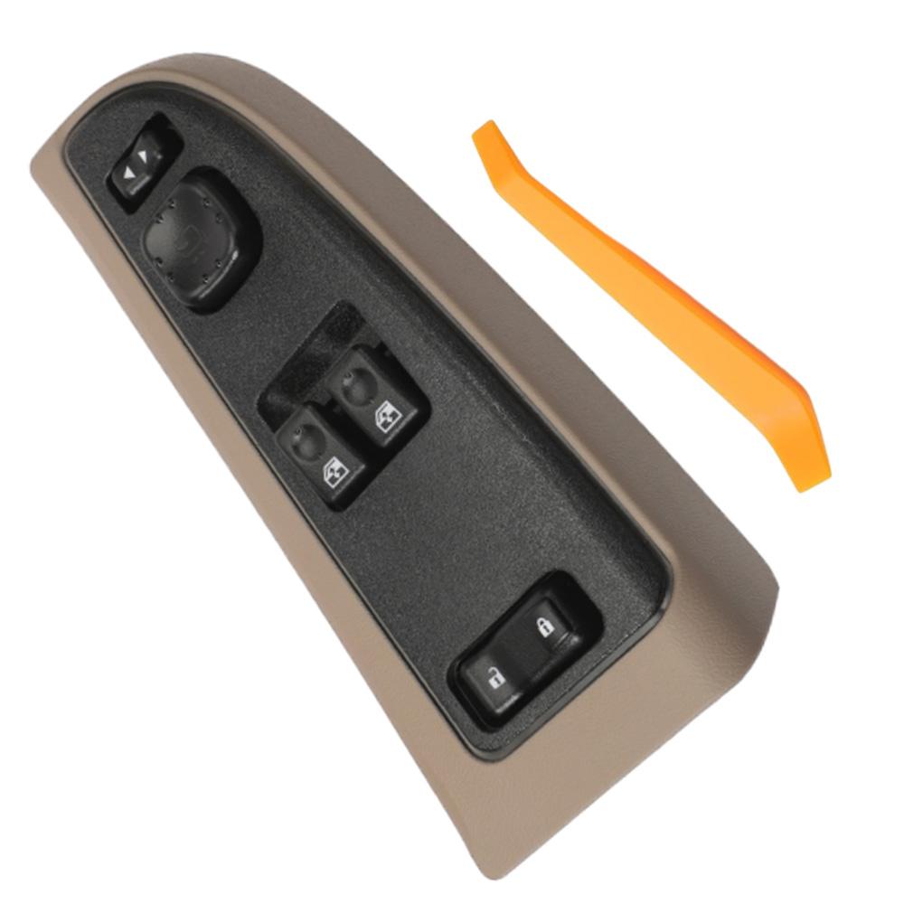 For Chevrolet Silverado 1500 2003-2006 Front Left Car Power Window Switch(with Folding Function) 15883318, 920-024 With Beige Frame
