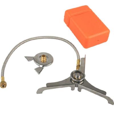 Stainless Steel Camp Stove Adapter Hiking Cookware Accessories Camp Stove Burners Converter Gas Cartridges Adapter