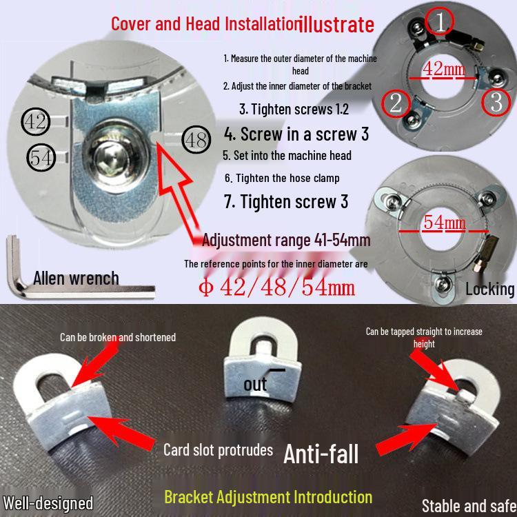 4-5" Angle Grinder Dust Collection Cover for Concrete & Fiberglass Grinding