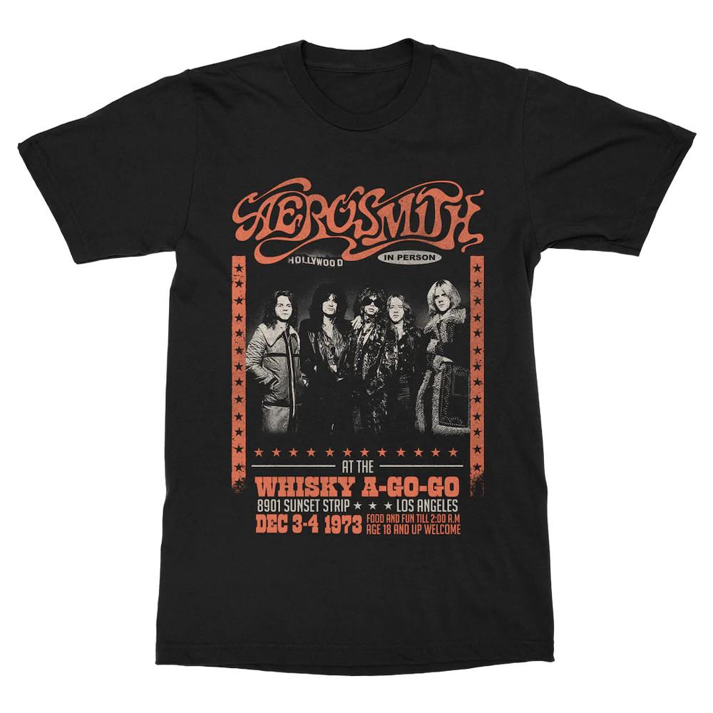 Aerosmith at the whisky a-go-go T-Shirt Short sleeve all size S to 5XL Unisex T-Shirt XXXL