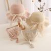 New Kids Girls Flower Summer Caps Fashion Children Sunscreen Sun Hat Straw Hat Bag for Beach  for 2-8 Years Kids