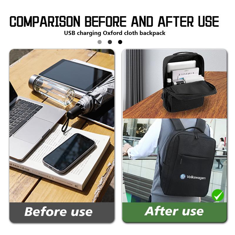 For Volkswagen VW Travel Business Laptop Shoulder Bag School Student Backpack Passat Golf 4 5 6 Tiguan Polo Scirocco Jetta CCFX3