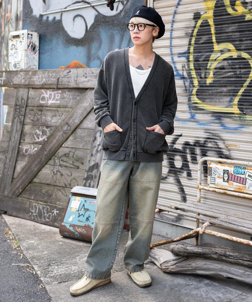 WEGO Double Knee Easy Vintage Size Lightly Denim Finish Men's Pants, Bottoms, Fall/Winter Clothing, Streetwear, Style, Gift, M,