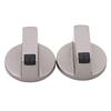 2PCS Metal 6mm/8mm Universal Silver Gas Stove Control Knobs Adaptors Oven Switch Cooking Surface Control Locks