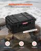 2.5 Cu.ft Weatherproof Hard Case Rolling Wheels & Retractable Handle Black