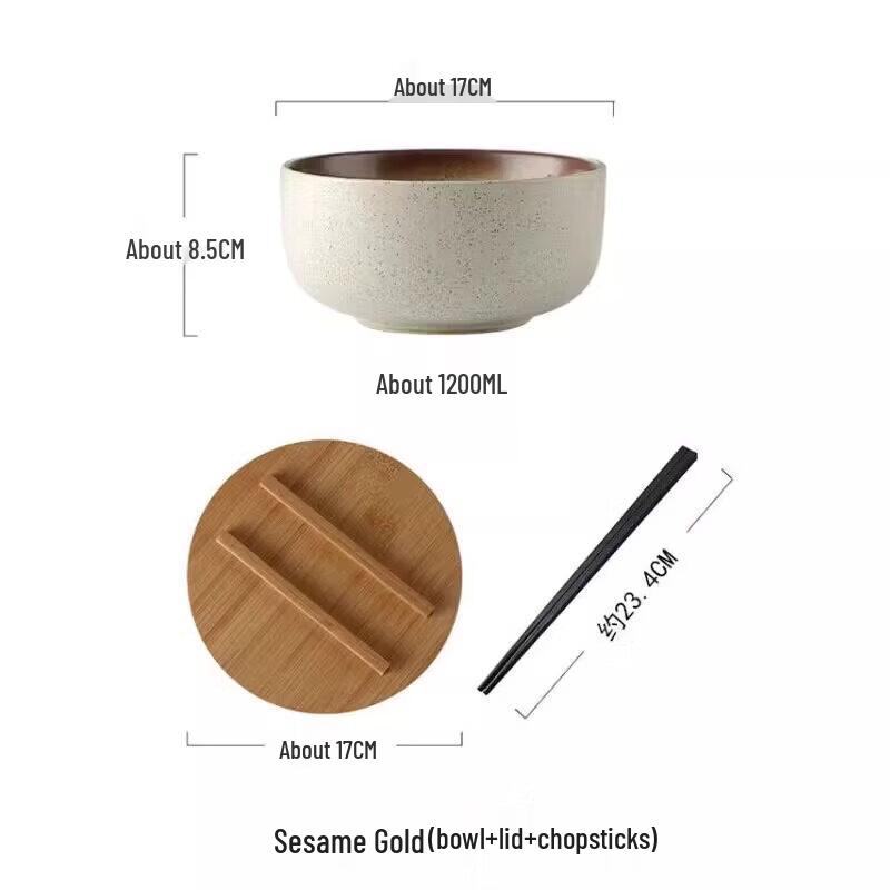 Japanese Style Ceramic Noodle Bowl