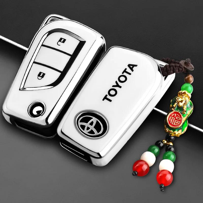 AOQ1 TPU Silicone Key cover case for Toyota Camry RAV4 Highlander Avalon C-HR Prius Corolla GT86