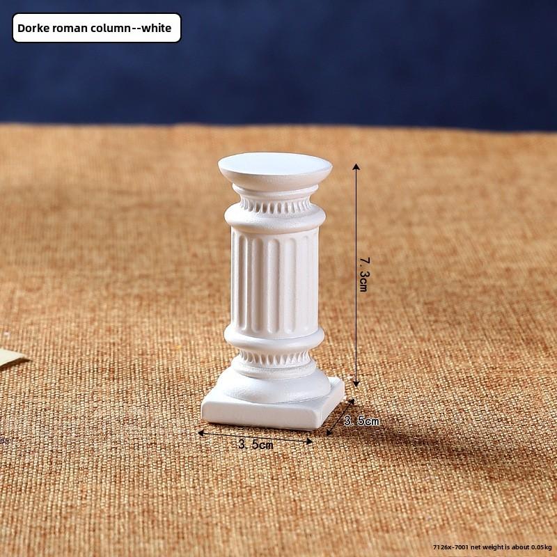 Modern Resin Craft Roman Pillar Desk Ornament For Party Decor And Gifting