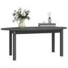 Vidaxl Stolik Kawowy, Szary, 110X55X45 Cm, Lite Drewno Sosnowe