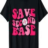 Groovy Red Tweede 2e Honk Grappig Honkbal Borstkanker T-shirt