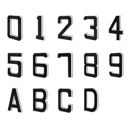 Solar House Number Sign 9-Inch LED Backlight Address Sign Auto On/Off Waterproof Solar LED Number Pendant No-Drill Installation Modern Address Plaque