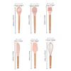 6pcs cream scraper set of six silicone kitchenware set of six non-stick spatula oil brush whisk baking set